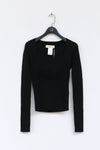 SWAYING/KNIT Seamless Cashmere Top SW212SZ01 Black PS8